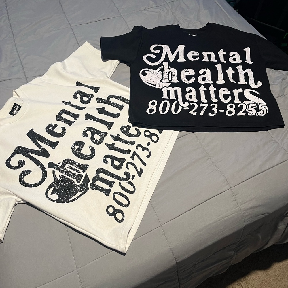 Mental Health Matters Black and White T-Shirts